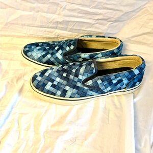 Sperry Blue Checkered Men's Slip-On Loafer Top Siders